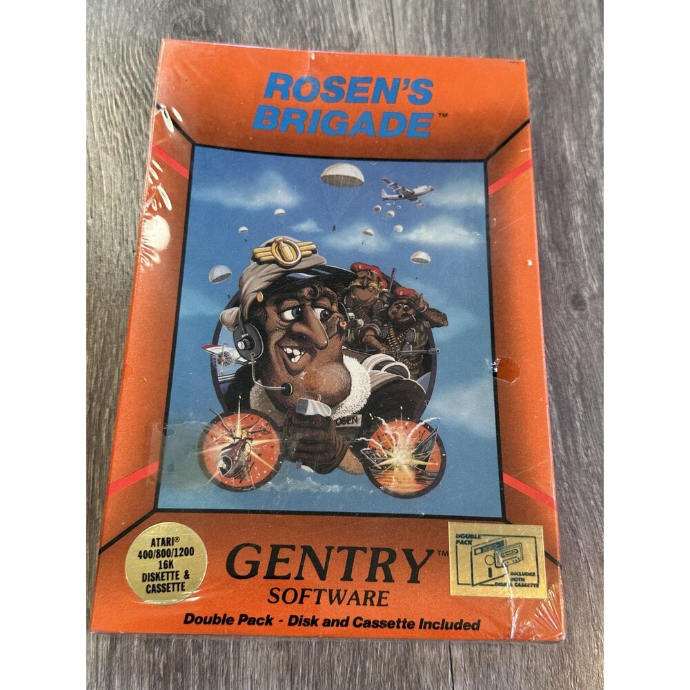 Vintage Gentry Software Rosens Brigade Atari 400/800/1200 16K Disk Cassette Game